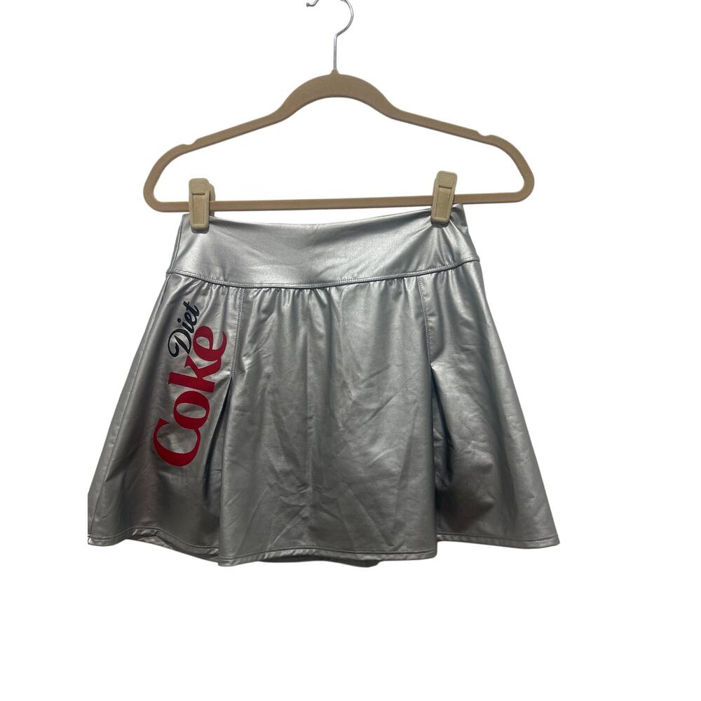 Custom Made Offline by Aerie Silver Real Luxe "Diet Coke" Skort Skirt Small NWT